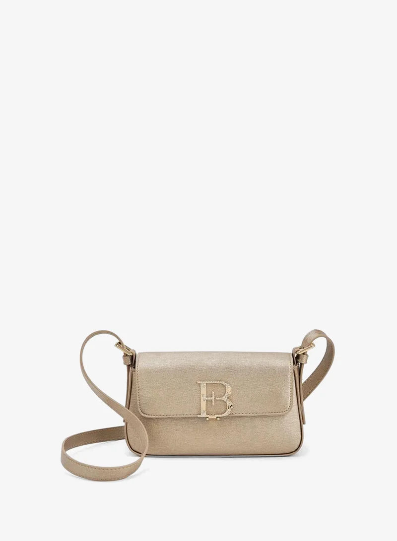Floral Bella Embellished Logo Crossbody Bag SILVER