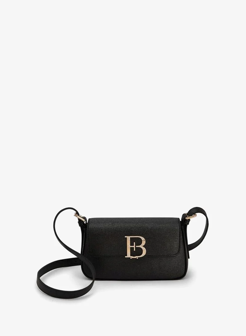 Floral Bella Embellished Logo Crossbody Bag SILVER