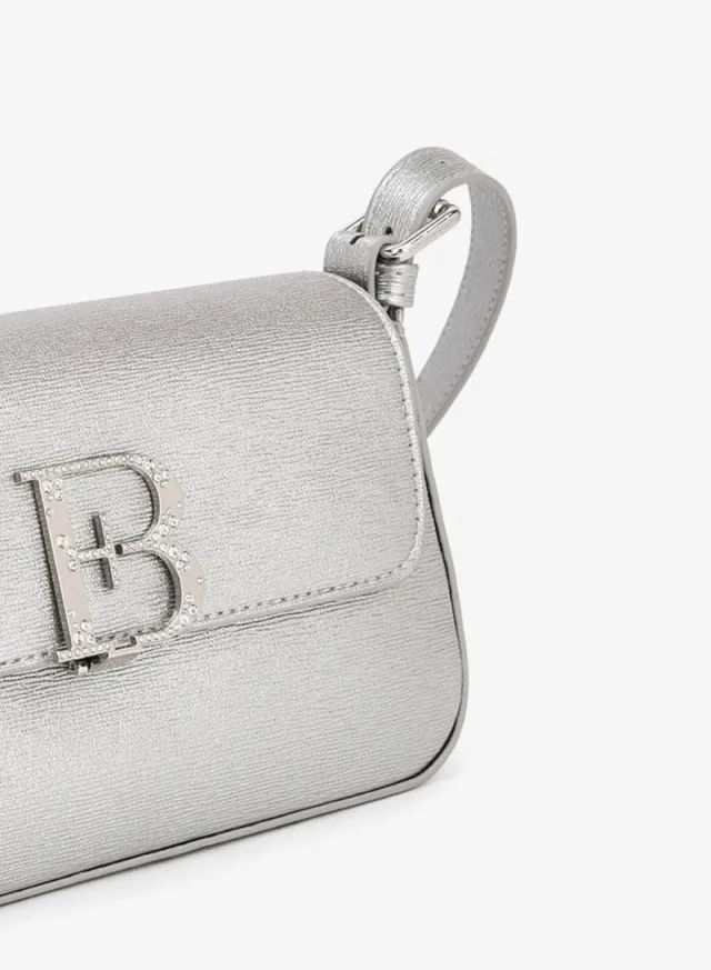 Floral Bella Embellished Logo Crossbody Bag SILVER – image 4