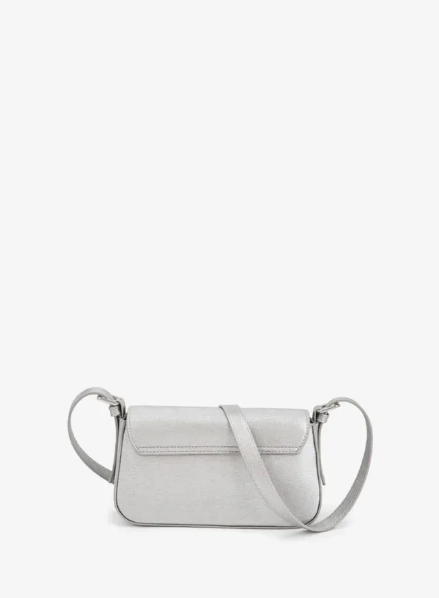 Floral Bella Embellished Logo Crossbody Bag SILVER – image 5