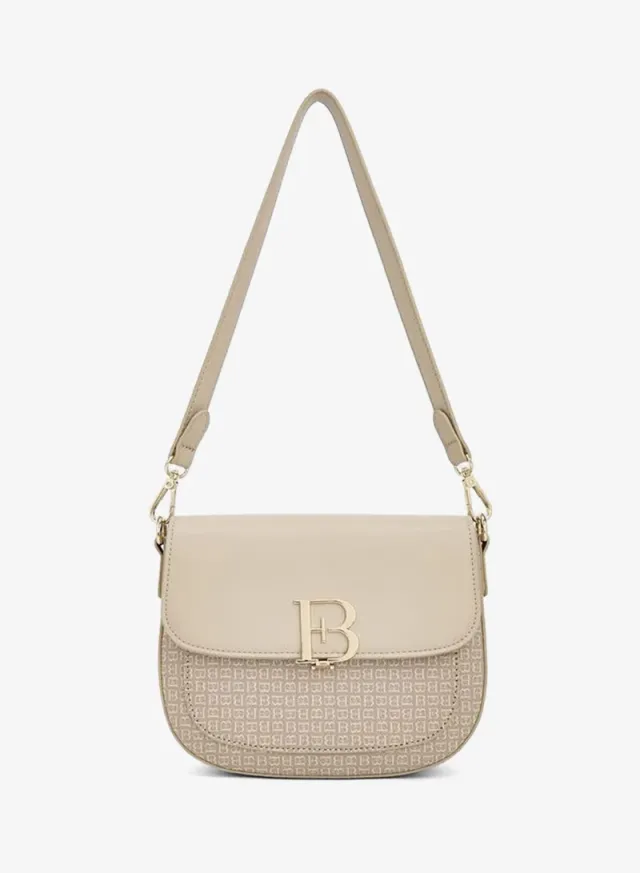 Flora Bella Monogram Shoulder Bag with Additional Strap BROWN