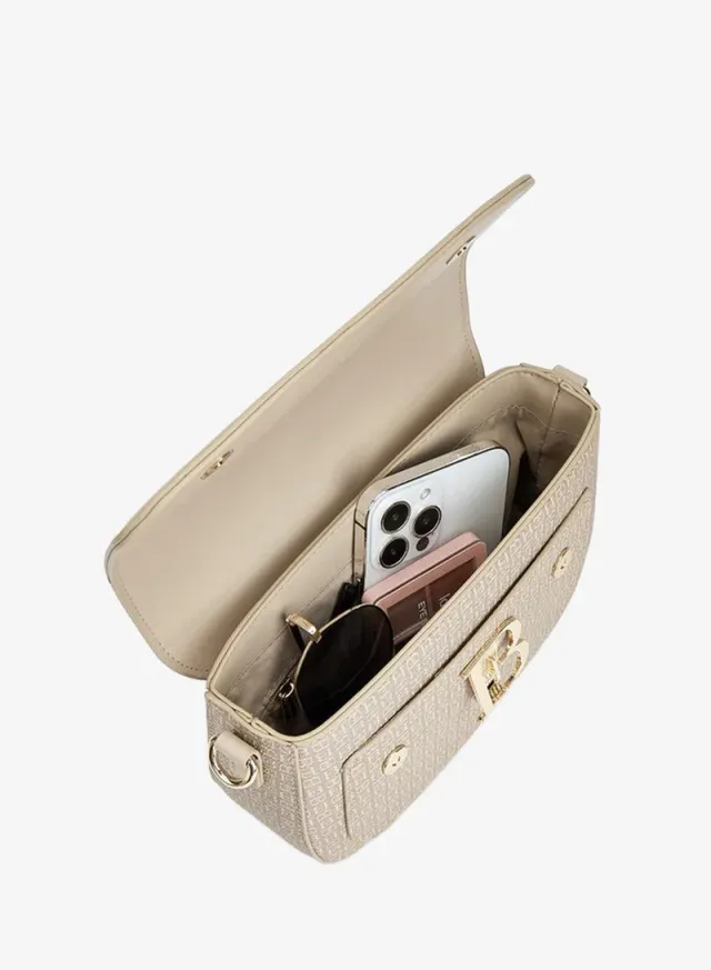 Flora Bella Monogram Shoulder Bag with Additional Strap BROWN – image 6