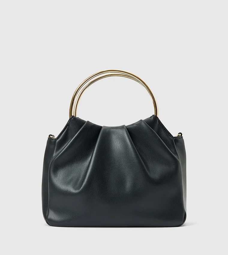 Rebecca Ring Handle Bag BLACK