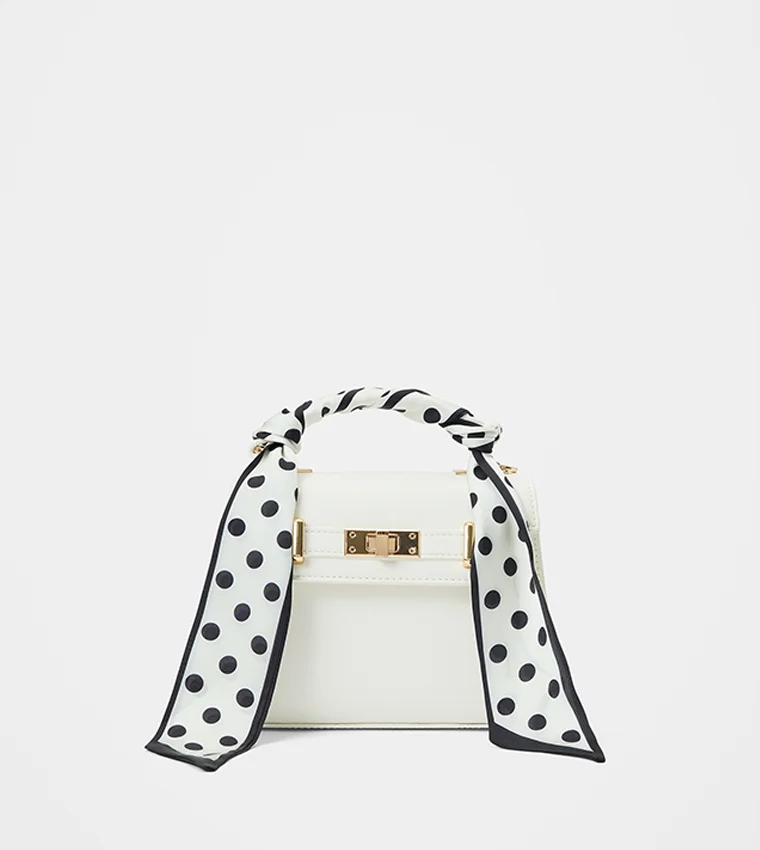 Top Handle Lock Bag WHITE