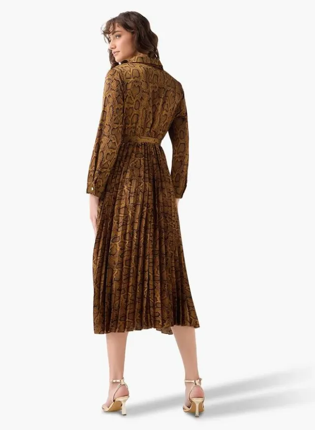 فستان ميدي ساتان لف بطبعات حيوانات – صورة 4