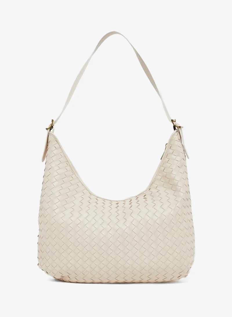 Woven Shoulder Bag Beige
