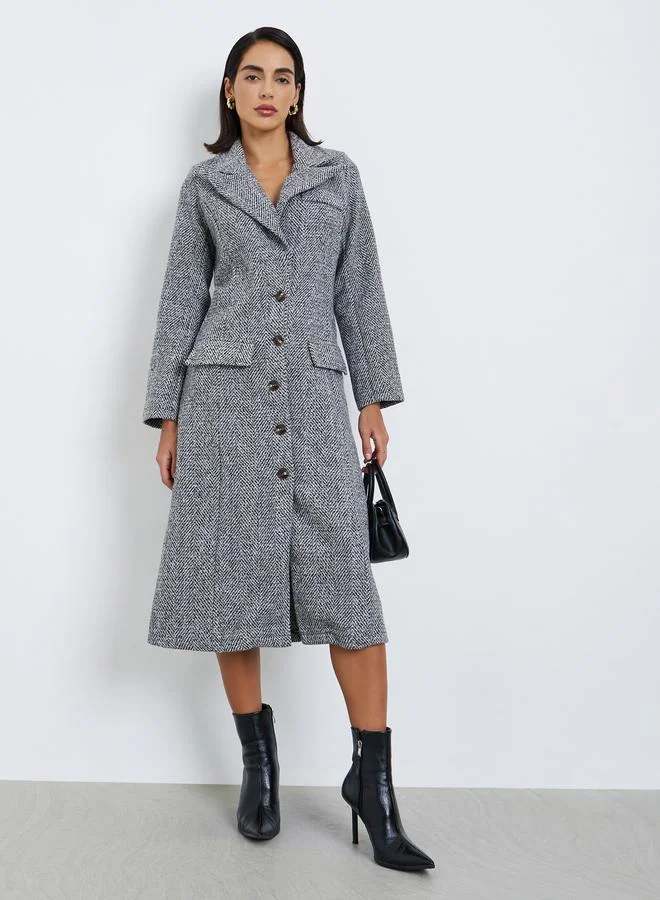 Mermaid Hem Blazer Midi Dress ochre