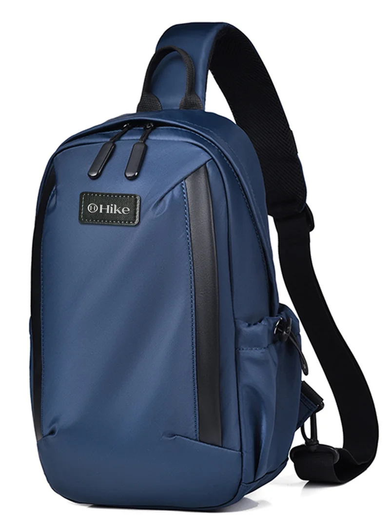 Unisex Durable Water Resistant Anti-Theft Cross-body Sling Bag BLUE