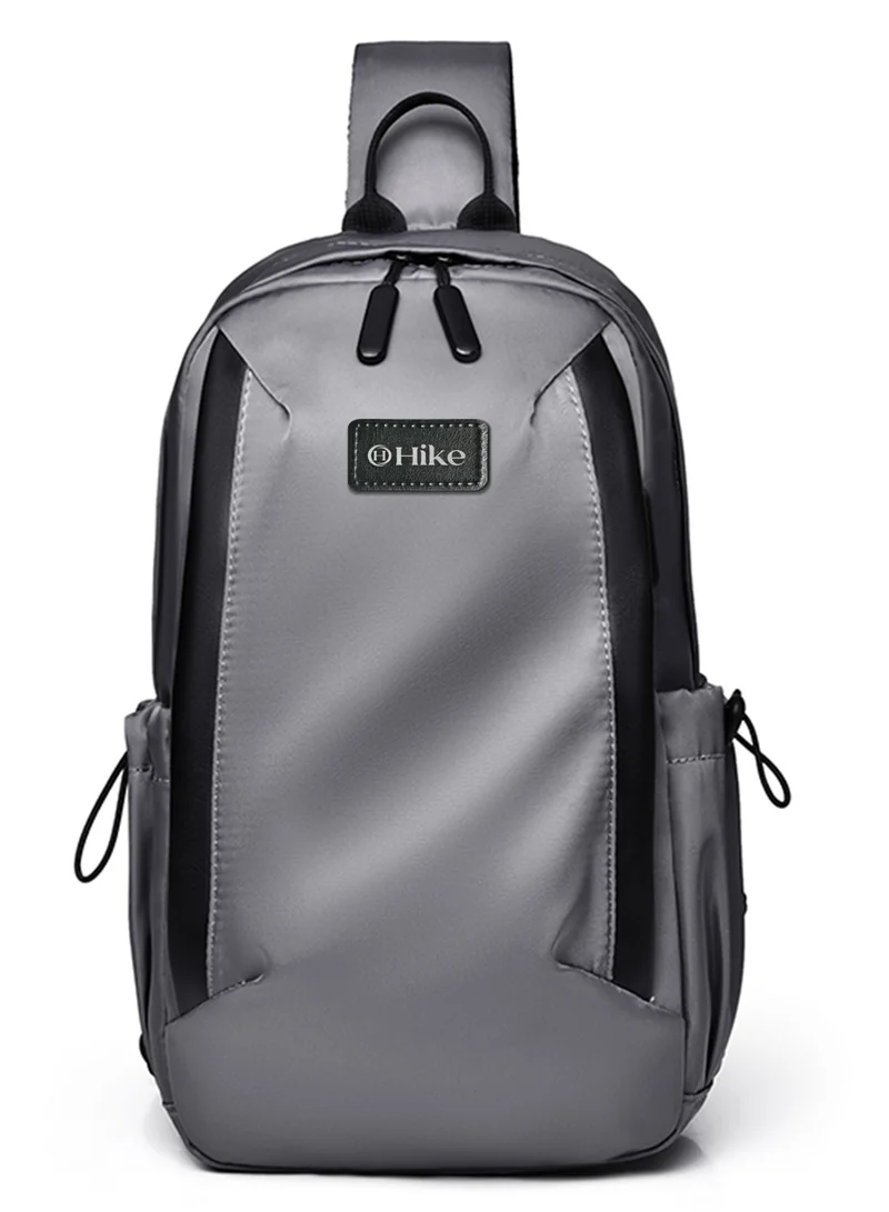 Hike Unisex Durable Cross-body Bag Water Resistant Anti-Theft Unisex Sling bag for Travel School College Business Shopping Outdoor, HK3321-GREY