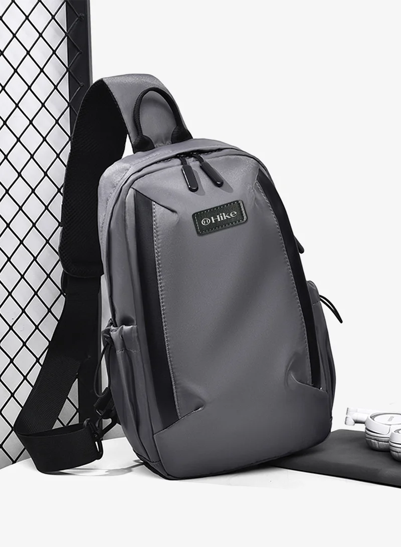 Hike Unisex Durable Cross-body Bag Water Resistant Anti-Theft Unisex Sling bag for Travel School College Business Shopping Outdoor, HK3321-GREY