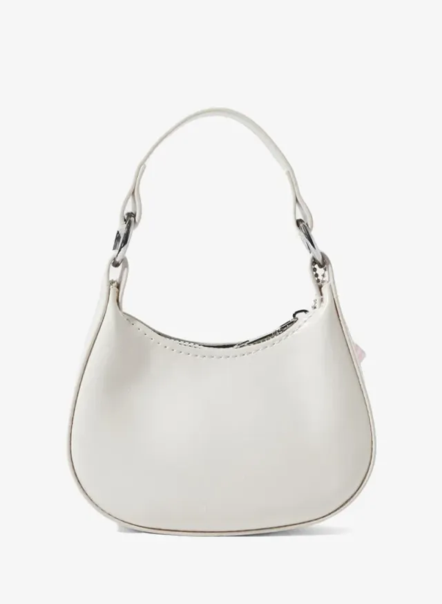 Polka Dot Pearl Charm Handbag Beige – image 2