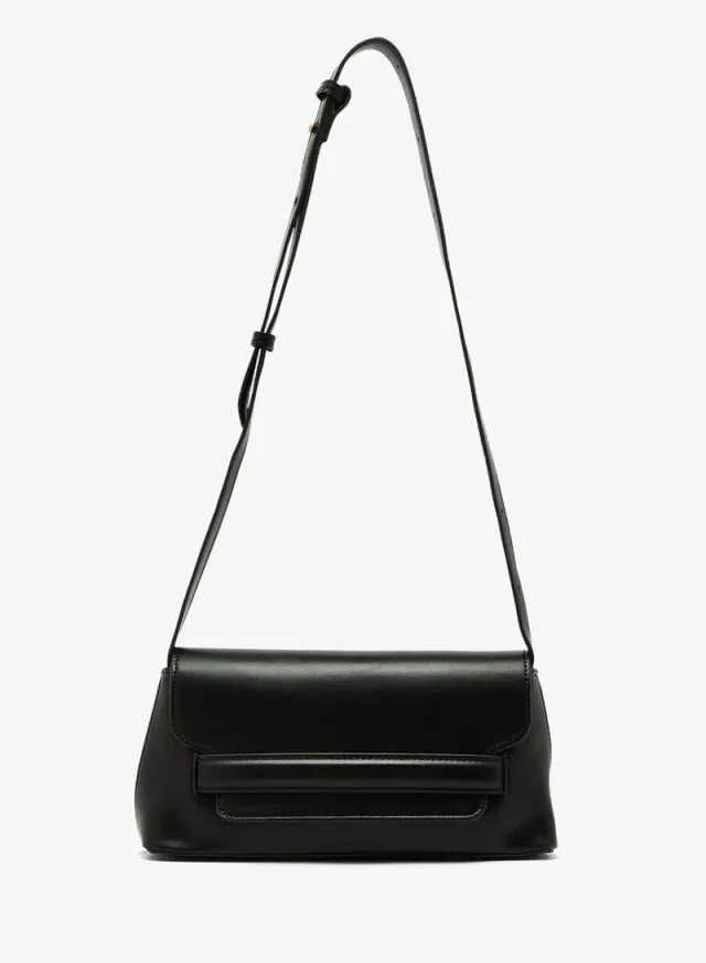 Structured East-West Shoulder bag Black