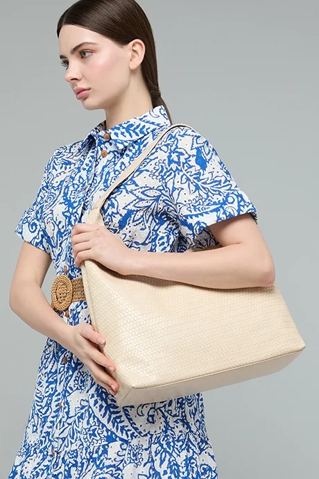 Braided Shoulder Bag Set