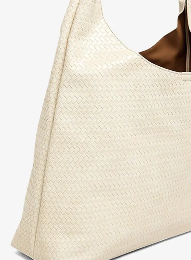 Braided Shoulder Bag Set Cream – image 6