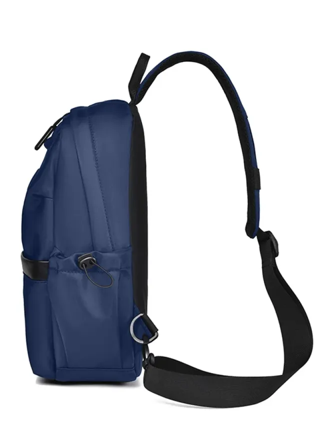 Unisex Anti-Theft Water Resistant Sling Bag Blue – image 4