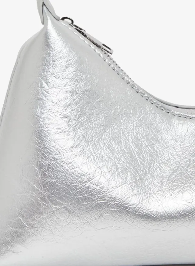 Braided Strap Shoulder Bag Silver – image 2