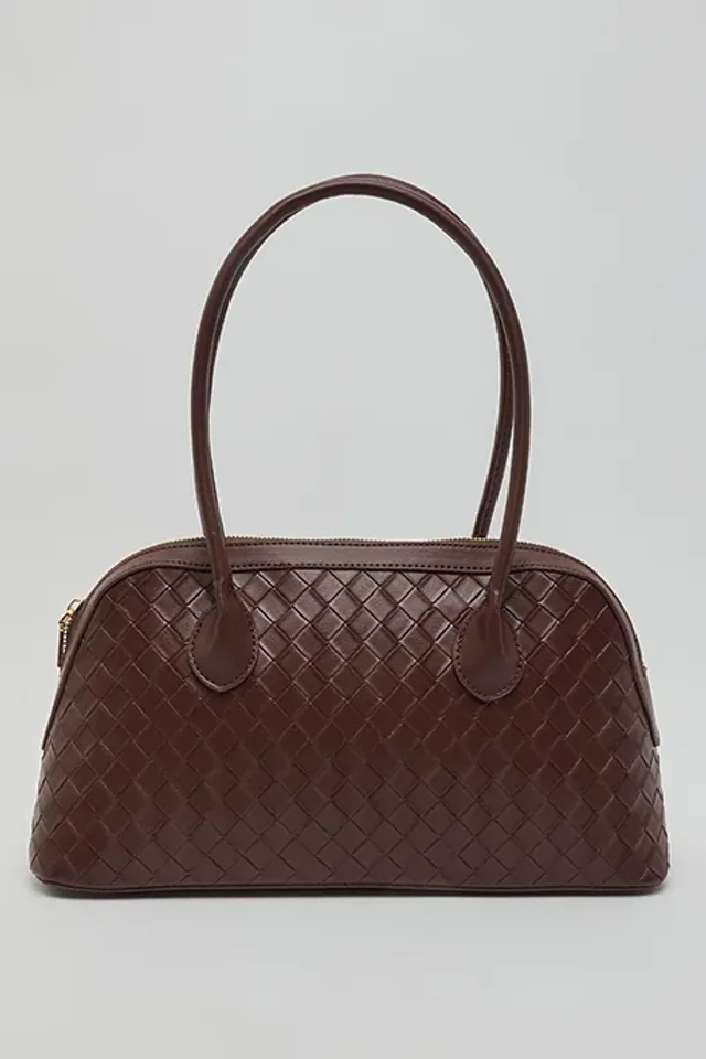 Braided Shoulder Bag Brown