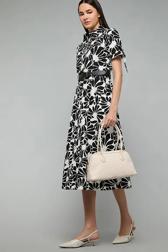 حقيبة كتف مضفرة، كريمي – صورة 6