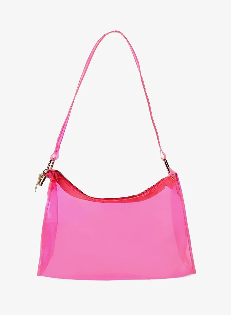 Transparent Tint Mini Bag, Fuchsia