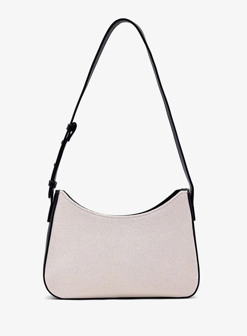 Color Block Shoulder Bag Black