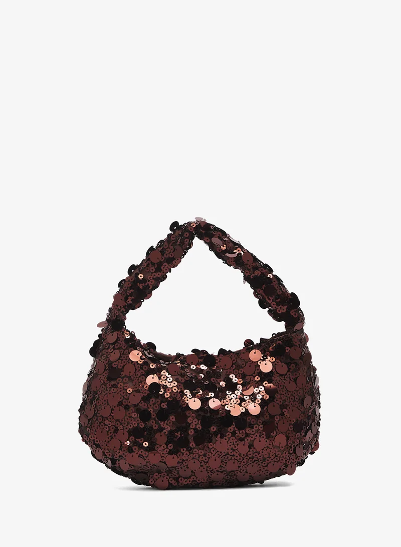 Casual Sequin Shoulder Bag BRONZE