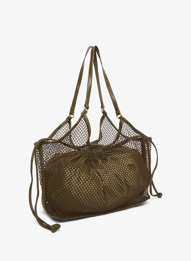 Women Mesh Hobo Bag Olive