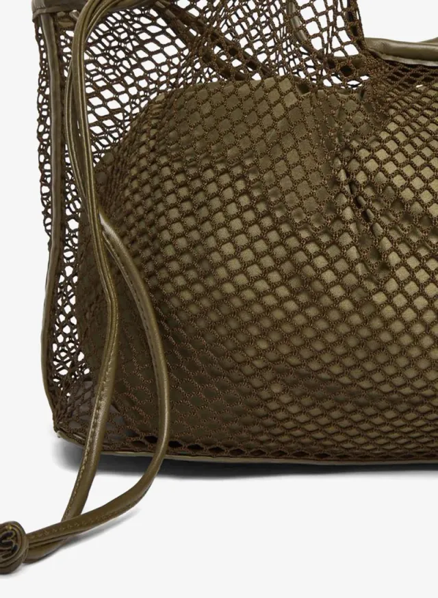 Women Mesh Hobo Bag Olive – image 2