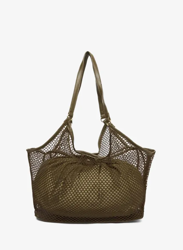 Women Mesh Hobo Bag Olive – image 3