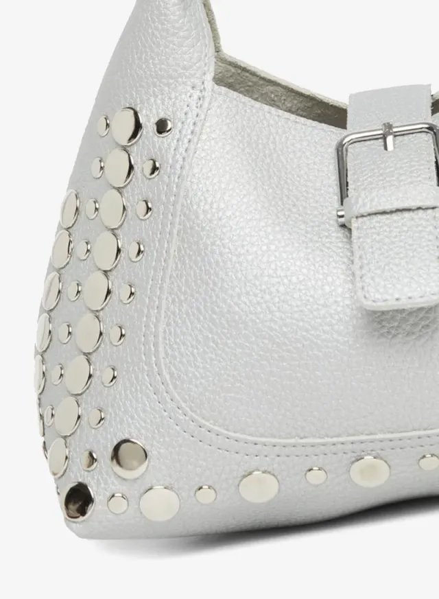 Styli Studded Buckle Shoulder Bag White – image 2