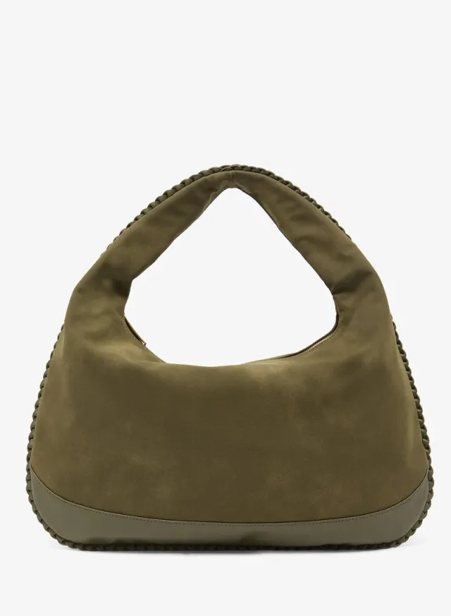 Suede Slouch Shoulder Bag Orange – image 3