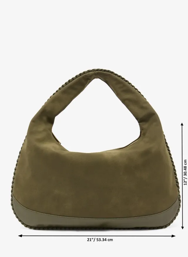 Suede Slouch Shoulder Bag Orange – image 6