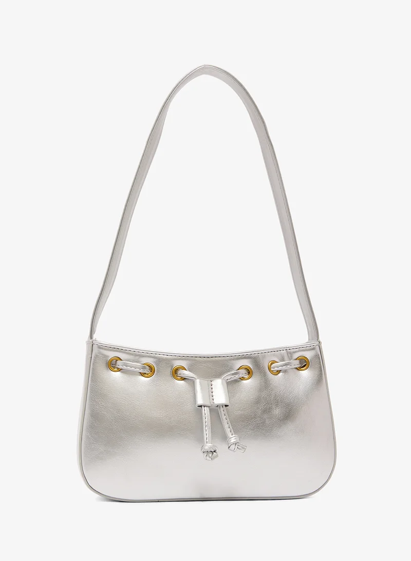 Metallic Shoulder Bag Silver