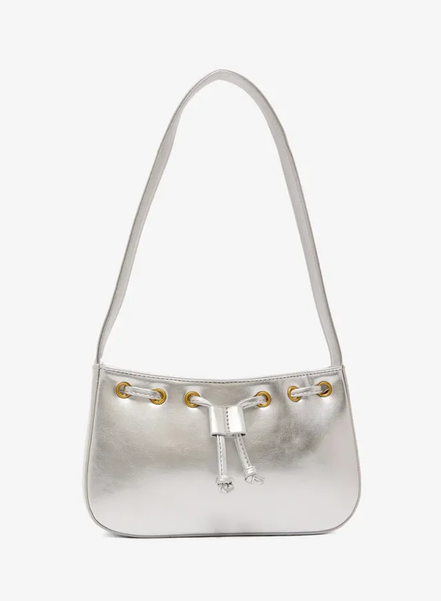 Metallic Shoulder Bag Silver