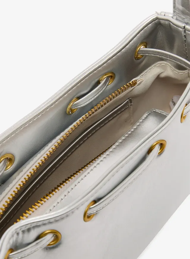 Metallic Shoulder Bag Silver – image 4