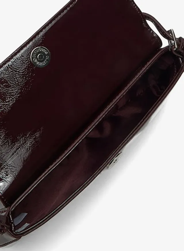 Glossy Shoulder Bag Bordeaux – image 5