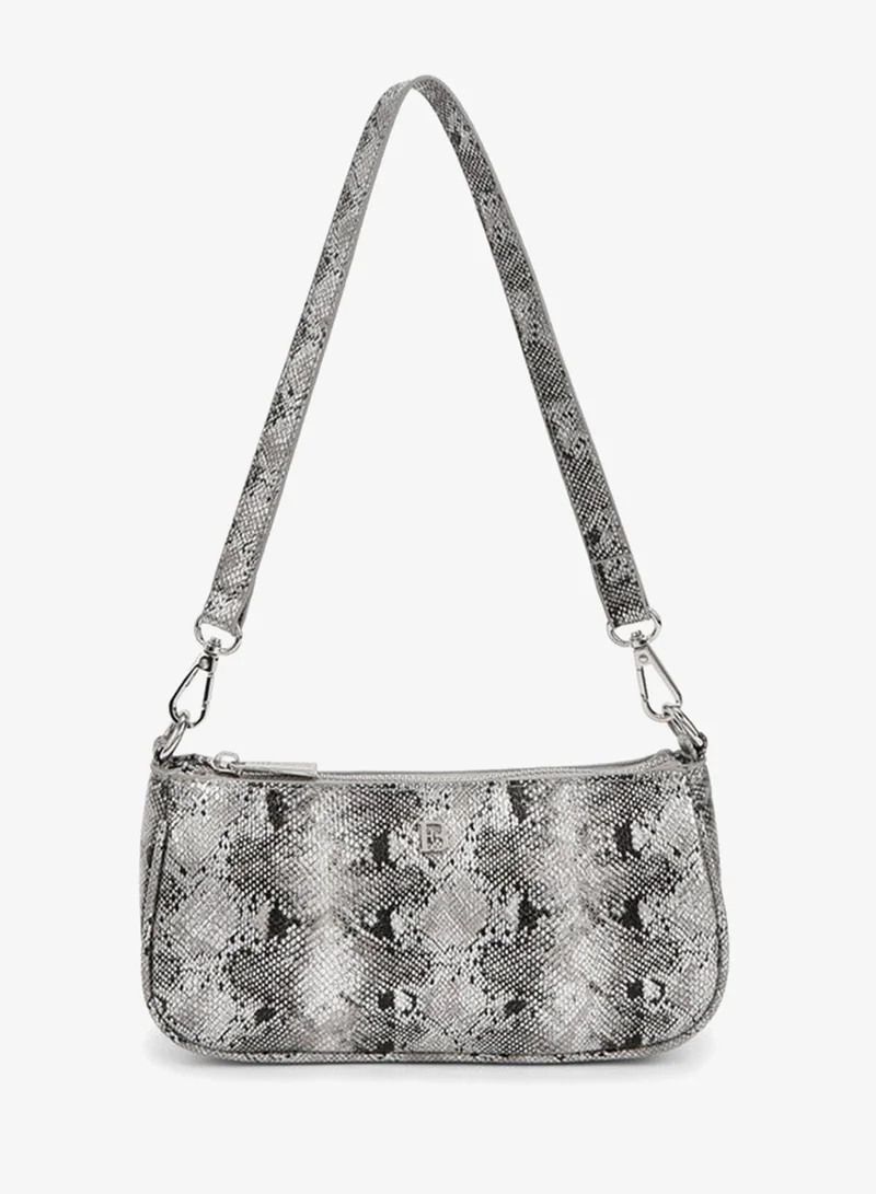 Animal Print Crossbody Bag SILVER