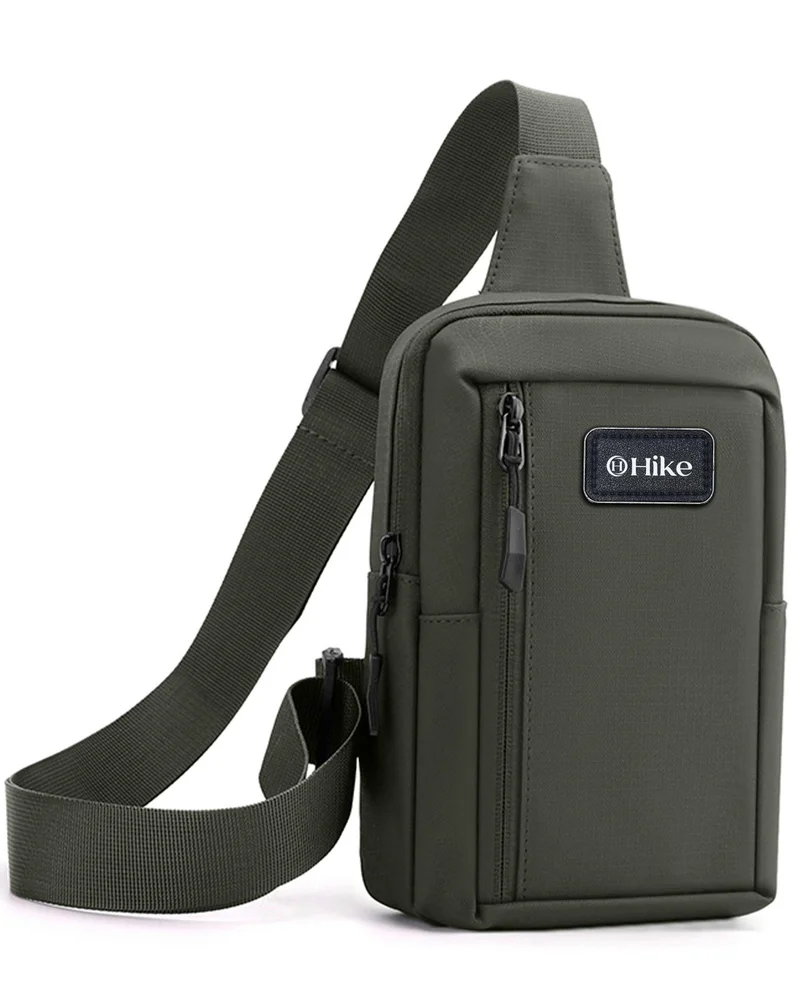 Hike Unisex Cross Body Chest Bag Synthetic Water-Resistant Scratch Resistant Small Shoulder Sling Bag for Business Travel Outdoor Shopping, HK9004-BLUE