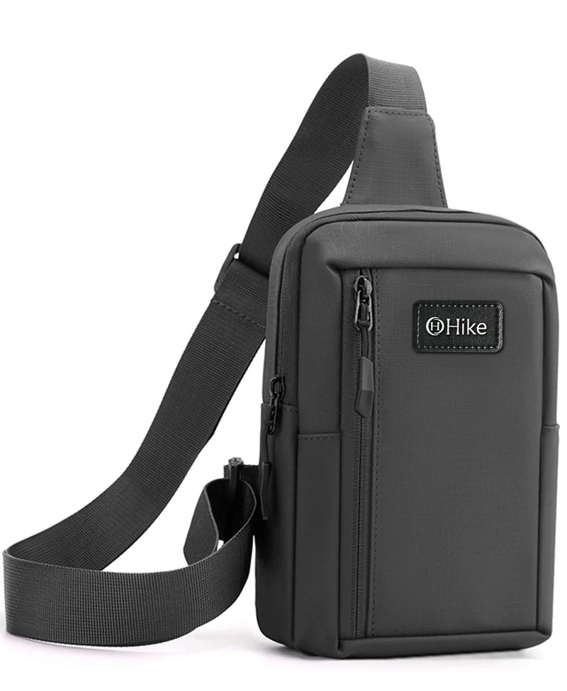 Hike Unisex Cross Body Chest Bag Synthetic Water-Resistant Scratch Resistant Small Shoulder Sling Bag for Business Travel Outdoor Shopping, HK9004-BLUE