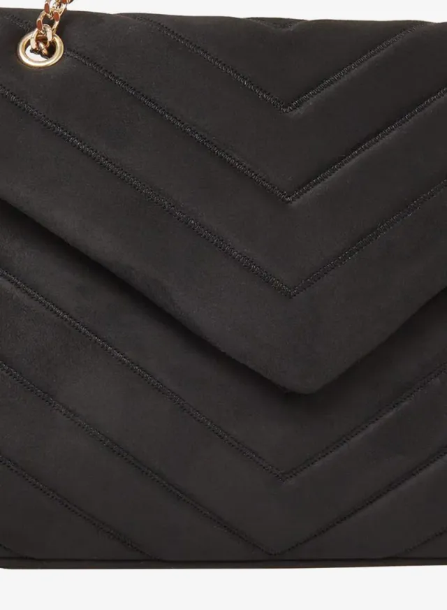 Chevron Shoulder Bag Black – image 3