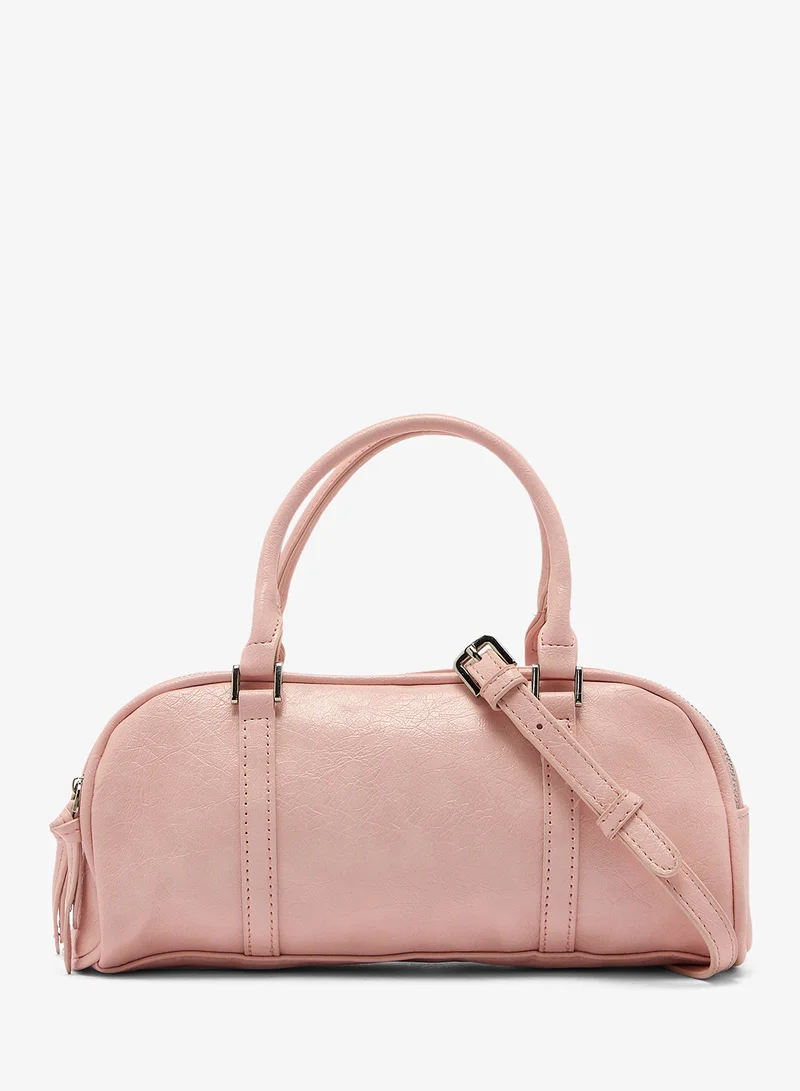 East-To-West Top Handle Shoulder Bag White