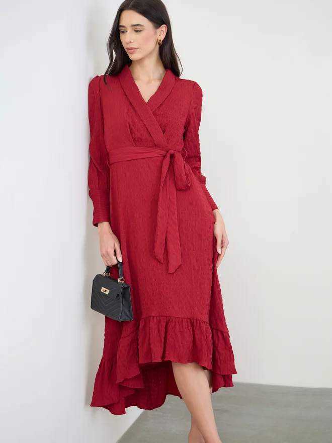 Belted Shirt Midi Dress black