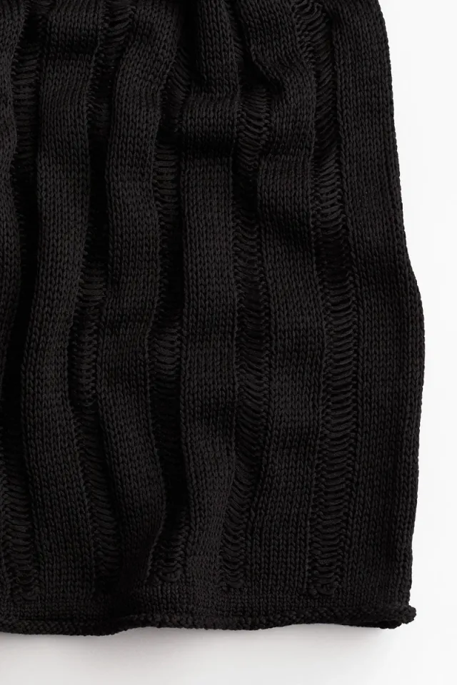 Ladder-stitch-look knitted dress – image 2
