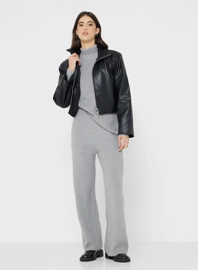 High Neck Relaxed Fit Sweater & Pant Set – image 5
