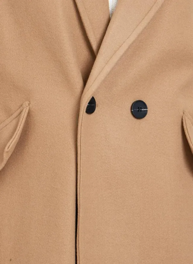 Solid Pocket Detail Drop Shoulder Coat – image 3