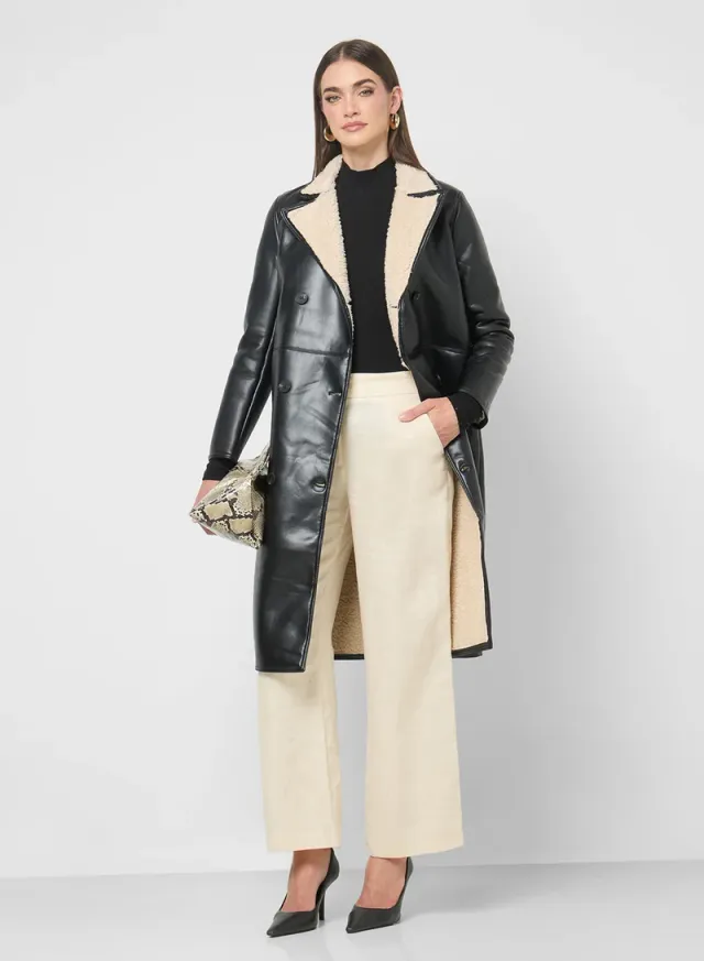 PU Jacket With Teddy Collar – image 4