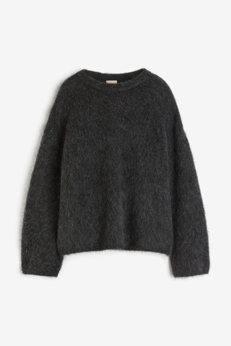 كنزة زغبيه فضفاضة