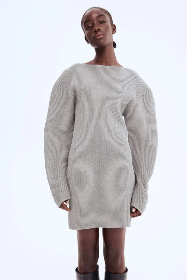 Rib-knit dress