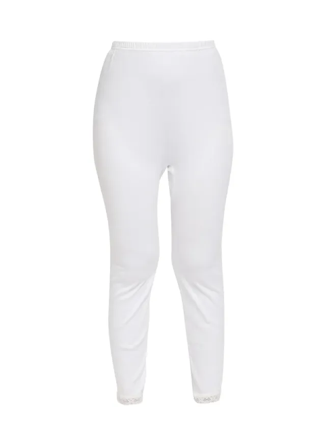 WOMEN'S COTTON THERMAL PAJAMA - WHITE – image 6
