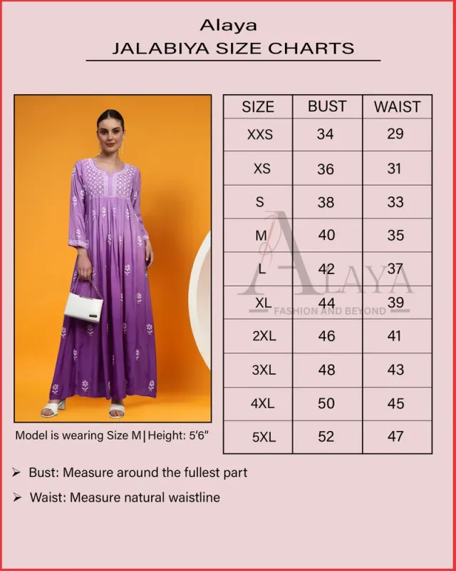 Women's Rayon Jalabiya with Embroidered Neck-AL4067 – image 6