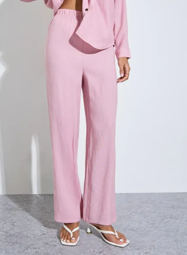 oversize fit long length shirt with shirt collar and wide leg pants modest set – image 5